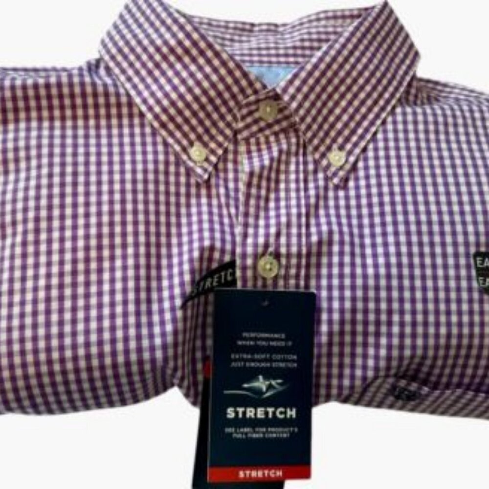 Chaps Ralph Lauren Mens Purple‎ Long Sleeve Button Up Dress Shirt Size Medium